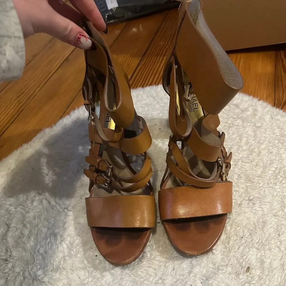 Michael Kors Gladiator Heels Women’s 8.5 Tan